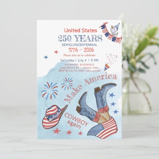 Make America Cowboy Again - 250th Celebration 招待状 (スタンド正面)