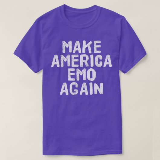 MAKE AMERICA EMO AGAINおもしろいゴシックUSギフトアイディア Tシャツ (デザイン正面)
