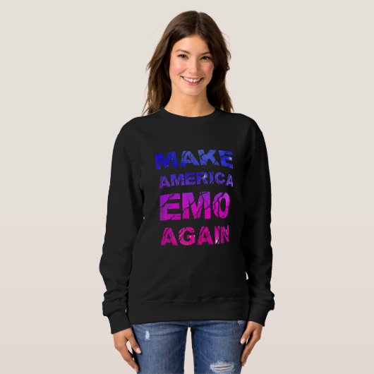 Make America Emo Again  Pastel Goth スウェットシャツ (正面フル)