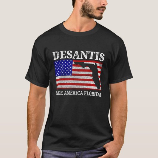 Make America Florida DeSantis 2024選挙ヴィンタグ Tシャツ (正面)