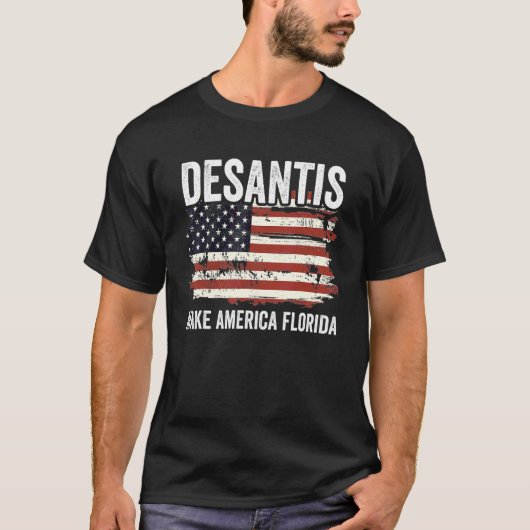 Make America Florida Desantis 2024選挙ヴィンタグ Tシャツ (正面)