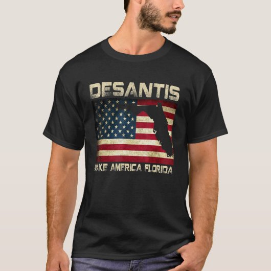 Make America Florida, DeSantis 2024選挙ヴィンタ Tシャツ (正面)