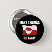 Make America Go 遠くに - Greenland Flagアンチトランプ 缶バッジ (正面&裏面)