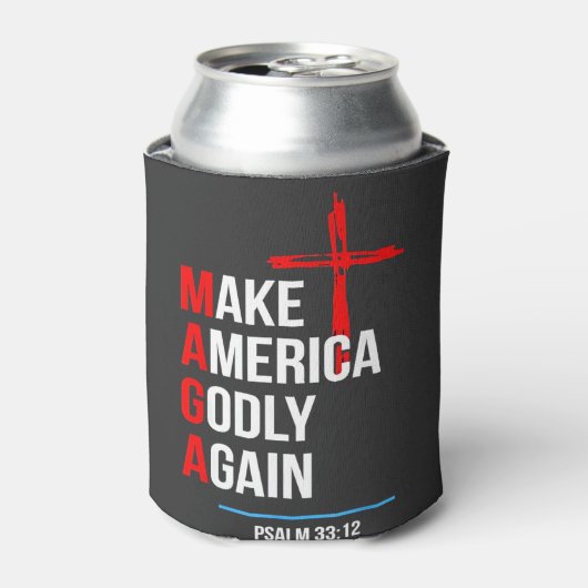 Make America Godly Again Trump Inaguration Maga  缶クーラー (缶正面)