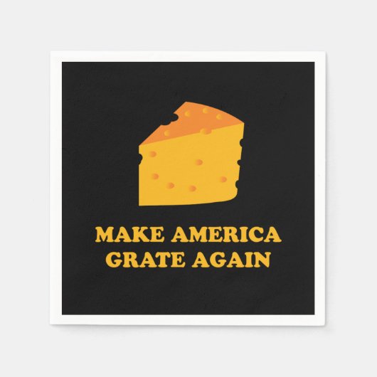 Make America Grate Again Cheese Trump スタンダードカクテルナプキン (正面)