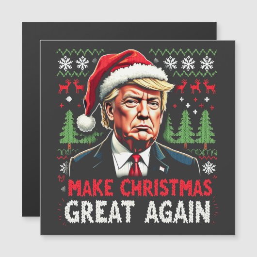 Make America Great Again クリスマス トランプ ひどい クスダス スウェター (正面/裏面)