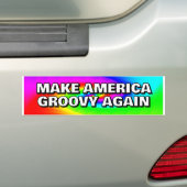 MAKE AMERICA GROOVY AGAIN you may change the words バンパーステッカー (車上)