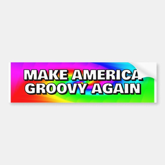 MAKE AMERICA GROOVY AGAIN you may change the words バンパーステッカー (正面)