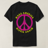 Make America Hippie Hippy再び60s & 70s Tシャツ (デザイン正面)