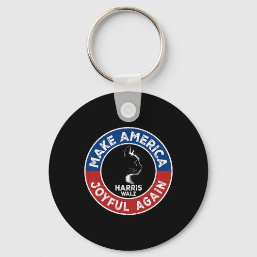 Make America Joyful Again Harris Wall 2024キャットロード キーホルダー (正面)