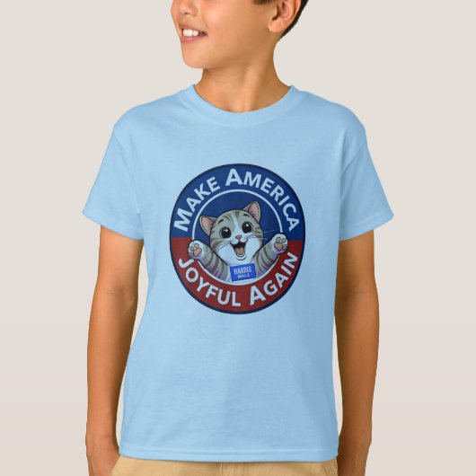 Make America Joyful Again Harris Walz 2024 Kids Tシャツ (正面)