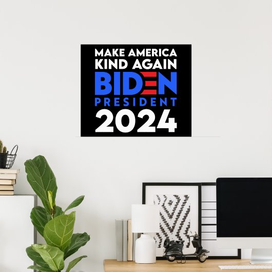 Make America Kind Again Biden President 2024 ポスター (ホームオフィス)