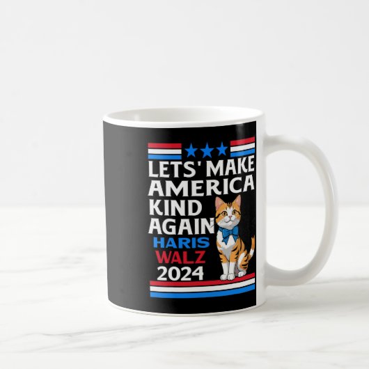 Make America Kind Again Kamala Harris Tim Whimer コーヒーマグカップ (右)