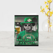 Make America Lucky Again St. Patricks Day 2025 Gre カード (黄色い花)
