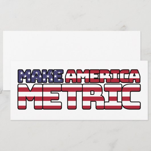 Make America Metric - Us Flag Metric System Scienc 招待状 (正面/裏面)