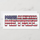 Make America Metric - Us Flag Metric System Scienc 招待状 (正面)