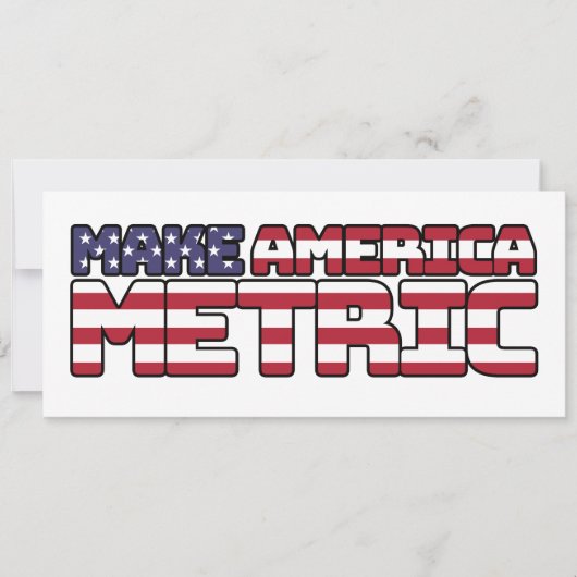 Make America Metric - Us Flag Metric System Scienc 招待状 (正面)
