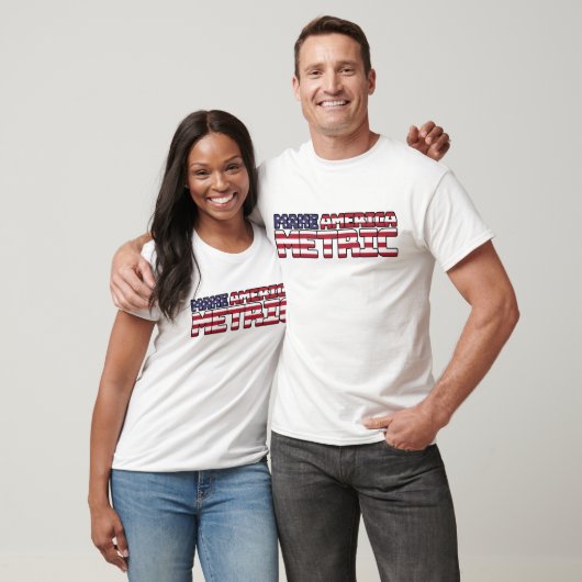 Make America Metric - Us Flag Metric System Scienc Tシャツ (ユニセックス)