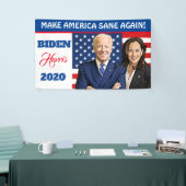 Make America Sane再びバイデン氏とハリス2020 横断幕 (トレードショー)