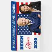 Make America Sane再びバイデン氏とハリス2020 横断幕 (縦)