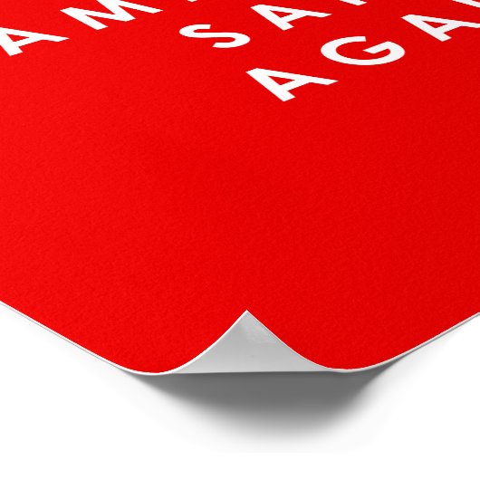 Make America Sane Again Red Anti Trump Poster ポスター (角)