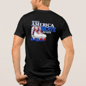 Make America Skate Again – 背面グラフィックス トライブレンドＴシャツ (裏面)
