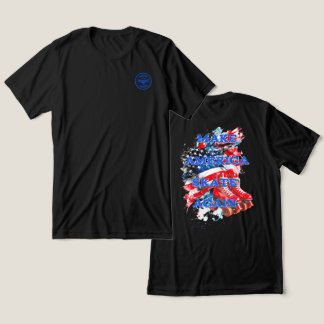 Make America Skate Again with flag – バックデザイン トライブレンドTシャツ