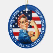 Make America Strong Againバイデン氏・ハリス2024 セラミックオーナメント (左)