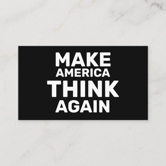 Make American Think Again Hands Off Movement Gear 名刺 (正面)