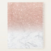 Make Ap Modogram Marbleバラ金ゴールドグリッタースクリプト プランナー手帳 (裏面)