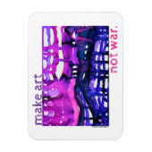 Make Art Not War - Alcool Ink Art CAR マグネット (縦)