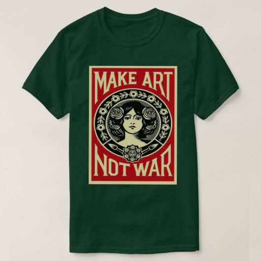 Make art not war tシャツ (デザイン正面)