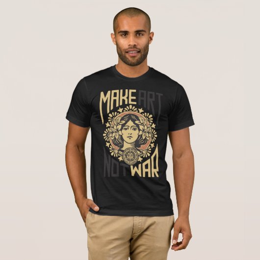 Make Art Not War Tシャツ (正面フル)