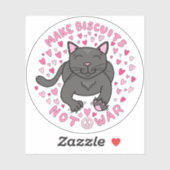 Make Biscuits, Not War Kitty Vinyl Sticker シール (シート)