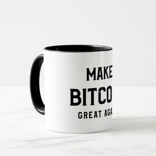 Make Bitcoin great again mug マグカップ (正面左)