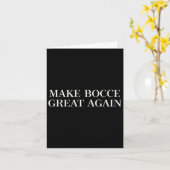 Make Bocce Great Again - 面白いトランプの芝生ボウリング カード (黄色い花)
