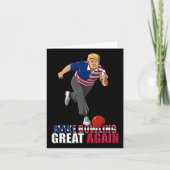 Make Bowling Great Again - Funny Trump Bowling Gif カード (正面)