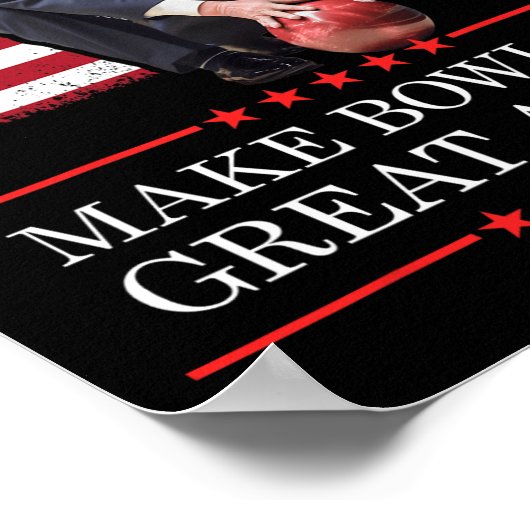 Make Bowling Great Again - Funny Trump Bowling Pla ポスター (角)