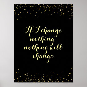 Make Change 前向き Motivation Inspiration引用文 ポスター