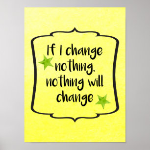 Make Change 前向き Motivation Inspiration引用文 ポスター