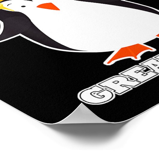 Make Christmas Great Again Cute Penguin Holiday Tr ポスター (角)