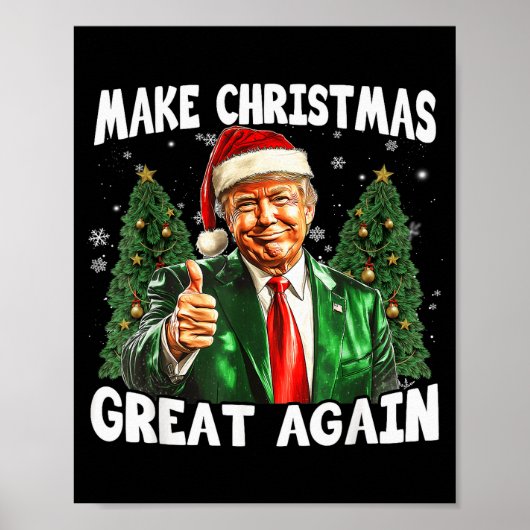 Make Christmas Great Again Funny Santa Trump 2024  ポスター (正面)