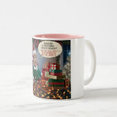 Make Christmas Great Again Funny Trump  ツートーンマグカップ (正面右)