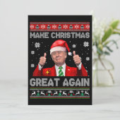 Make Christmas Great Again Funny Trump Christmas  シーズンカード (スタンド正面)
