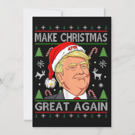 Make Christmas Great Again Funny Trump Christmas  シーズンカード (正面)