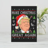 Make Christmas Great Again Funny Trump Christmas  シーズンカード (スタンド正面)