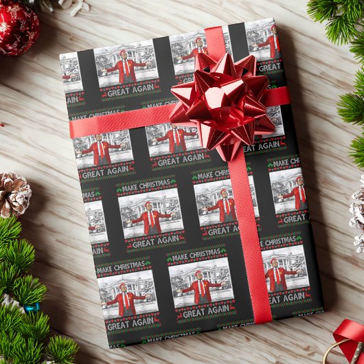 Make Christmas Great Again Funny Trump Ugly ラッピングペーパー