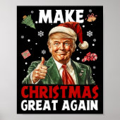 Make Christmas Great Again Santa Funny Trump Xmas  ポスター (正面)