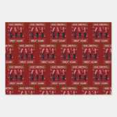 Make Christmas Great Again, Santa Hat Trump Dance ラッピングペーパーシート (正面3)