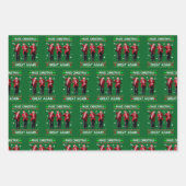 Make Christmas Great Again, Santa Hat Trump Dance ラッピングペーパーシート (正面2)